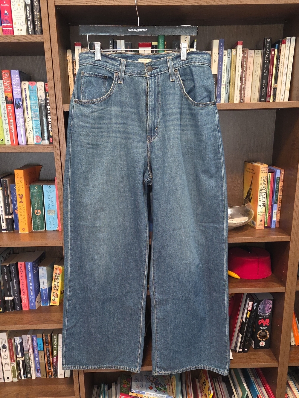 Levi's Women's Cinch Baggy Wide Leg Jeans - Medium Blue Denim